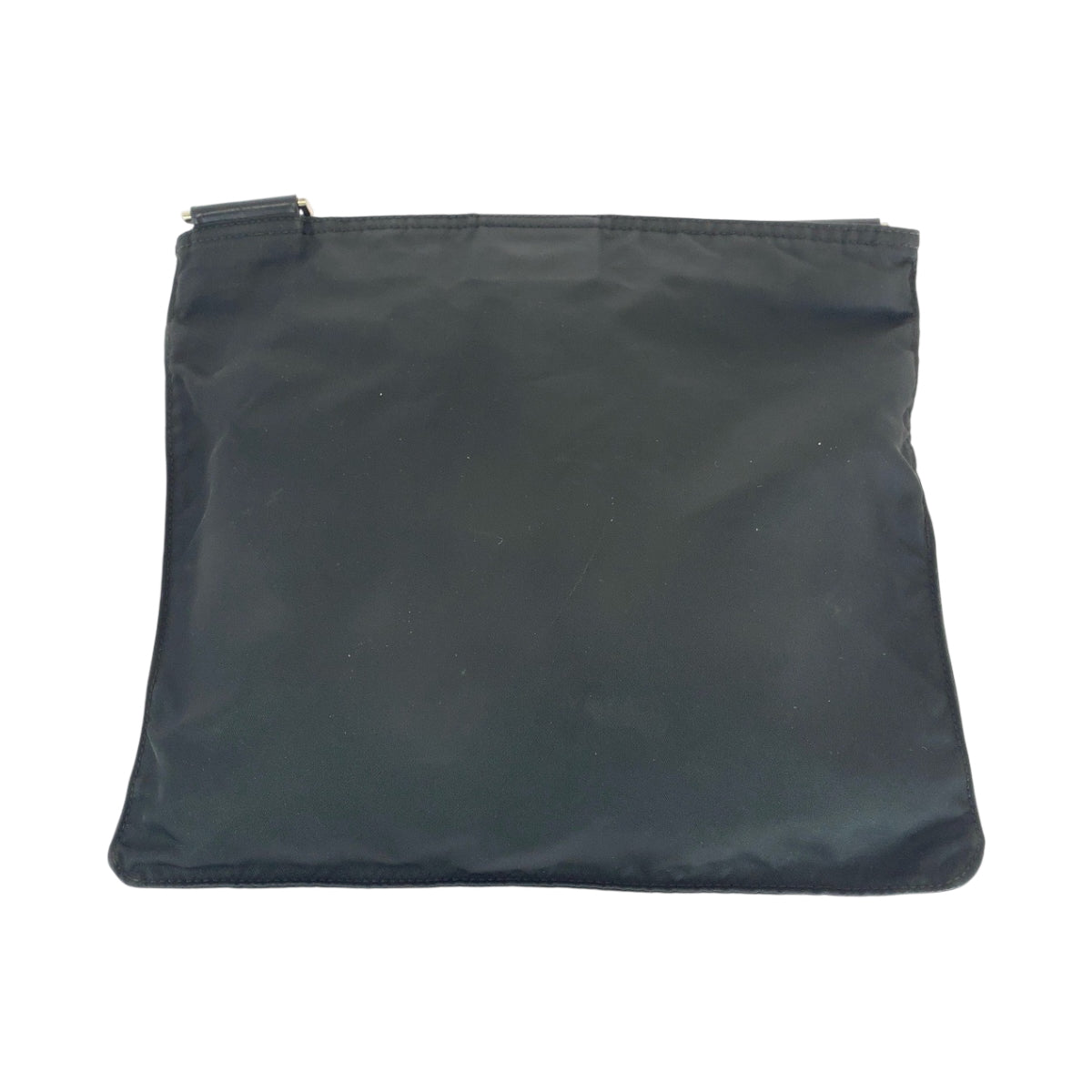 PRADA Shoulder Bag Nylon Black SilverMetal Shoulder Bag pochette Test Triangle With logo mens Used Authentic