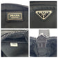 PRADA Shoulder Bag Nylon Black SilverMetal Shoulder Bag pochette Test Triangle With logo mens Used Authentic