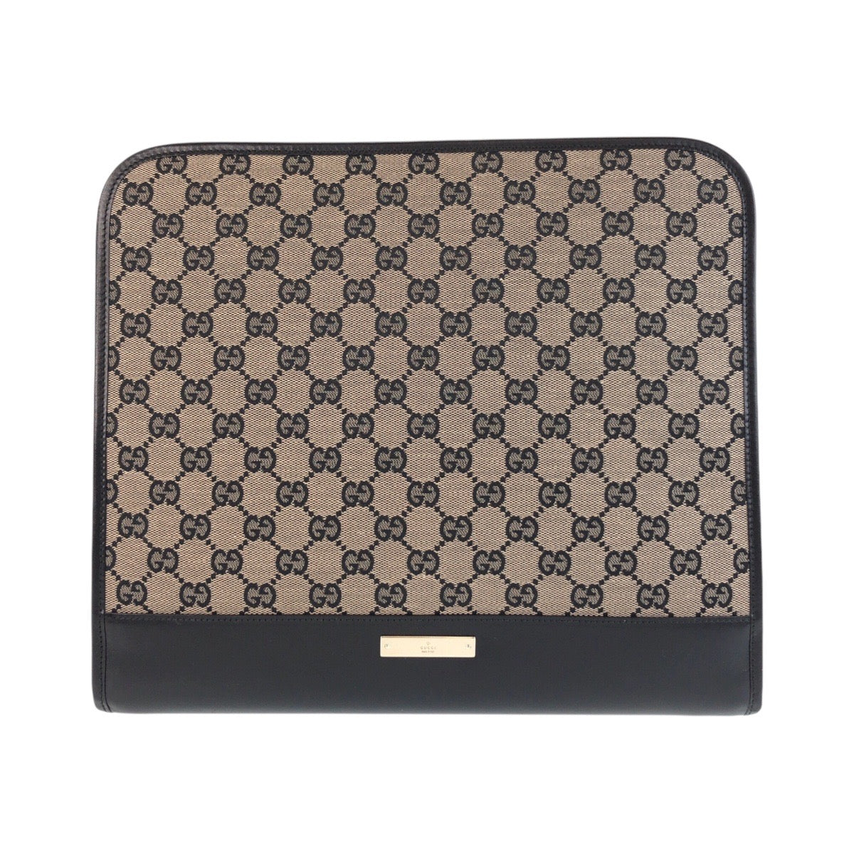 GUCCI Business bag 019 0434 GG canvas, leather beige black black Business bag paper case Women Used Authentic