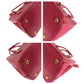 PRADA Tote Bag leather Pink Gold Metal Tote Bag Shoulder Bag 2way Safiano Galleria TriangleWith logo Women Used Authentic