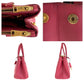 PRADA Tote Bag leather Pink Gold Metal Tote Bag Shoulder Bag 2way Safiano Galleria TriangleWith logo Women Used Authentic