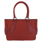 GUCCI Tote Bag 113011 GG canvas, leather Red Tote Bag Shoulder Bag Women Used Authentic