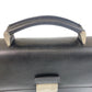 PRADA Business bag leather Black SilverMetal Business bag briefcase Safiano mens Used Authentic