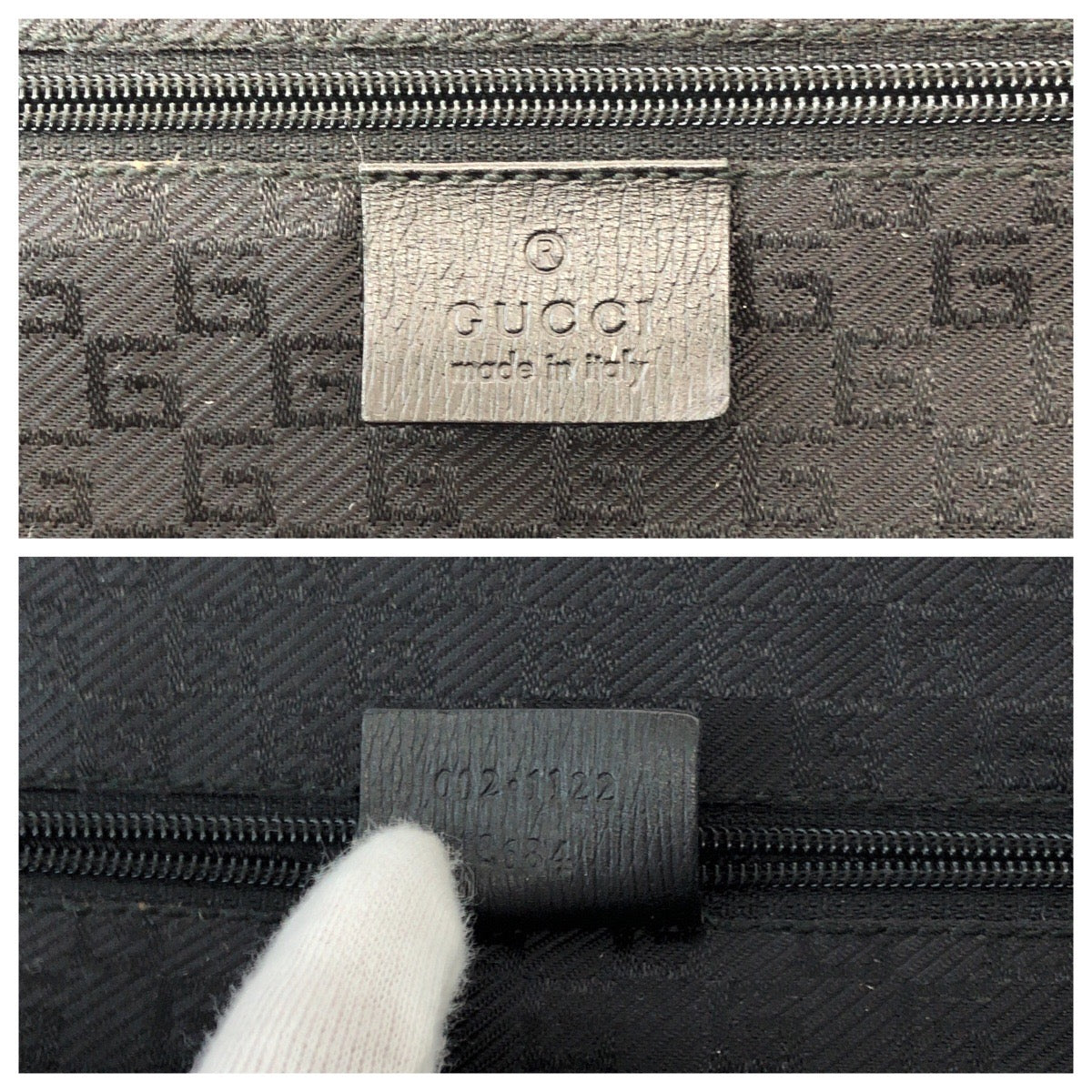 GUCCI Handbag 002 1122 leather black Handbag Shoulder Bag Women Used Authentic