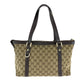 GUCCI Tote Bag 141470 GG canvas Brown beige Tote Bag Shoulder Bag Women Used Authentic