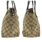 GUCCI Tote Bag 141470 GG canvas Brown beige Tote Bag Shoulder Bag Women Used Authentic