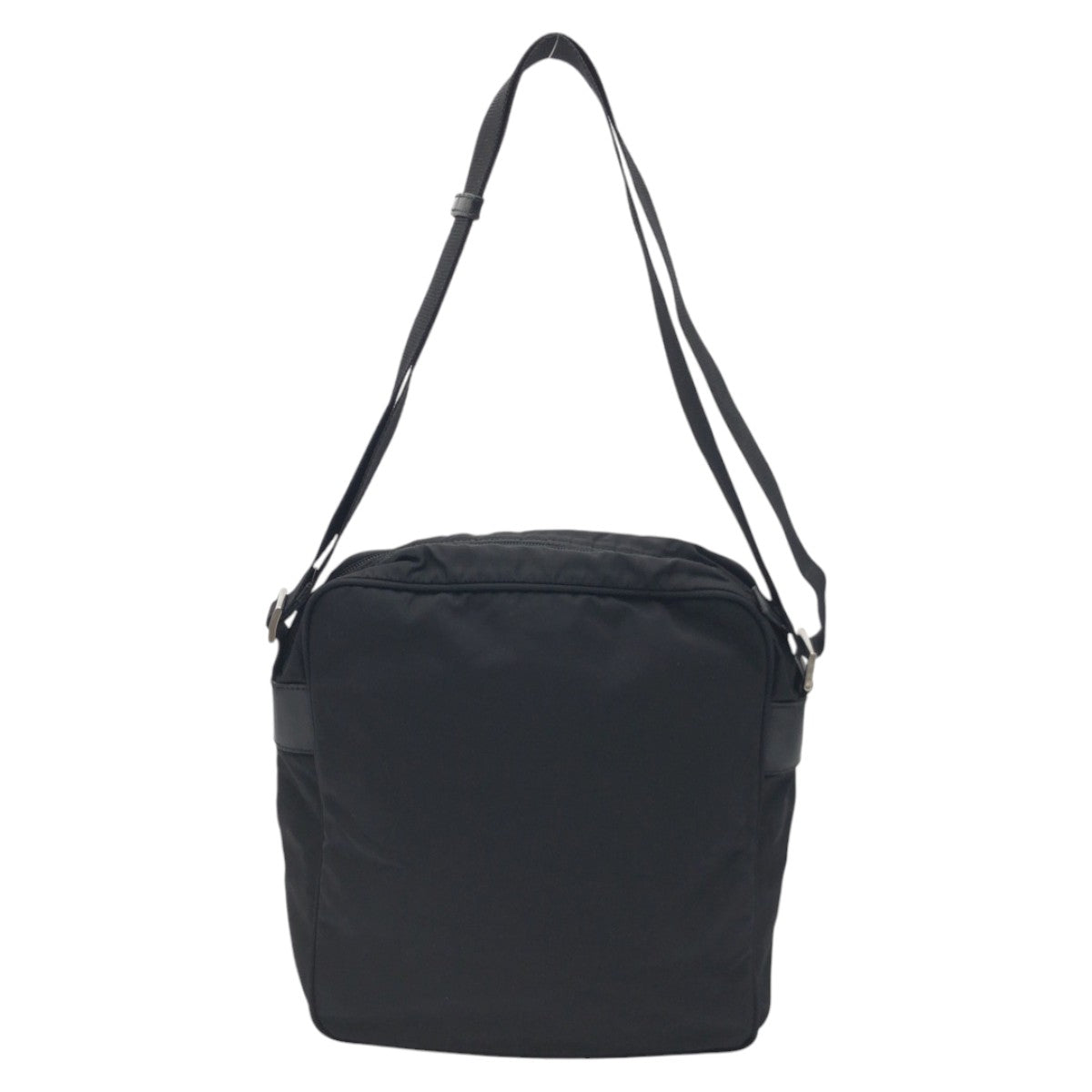 PRADA Shoulder Bag Nylon Black black Shoulder Bag Messenger Bag Unisex Test Triangular logo mens Used Authentic