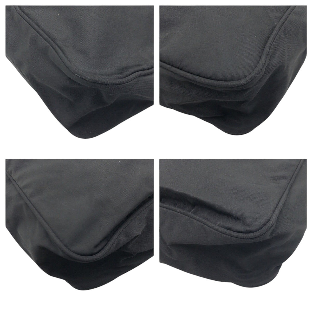PRADA Shoulder Bag Nylon Black black Shoulder Bag Messenger Bag Unisex Test Triangular logo mens Used Authentic