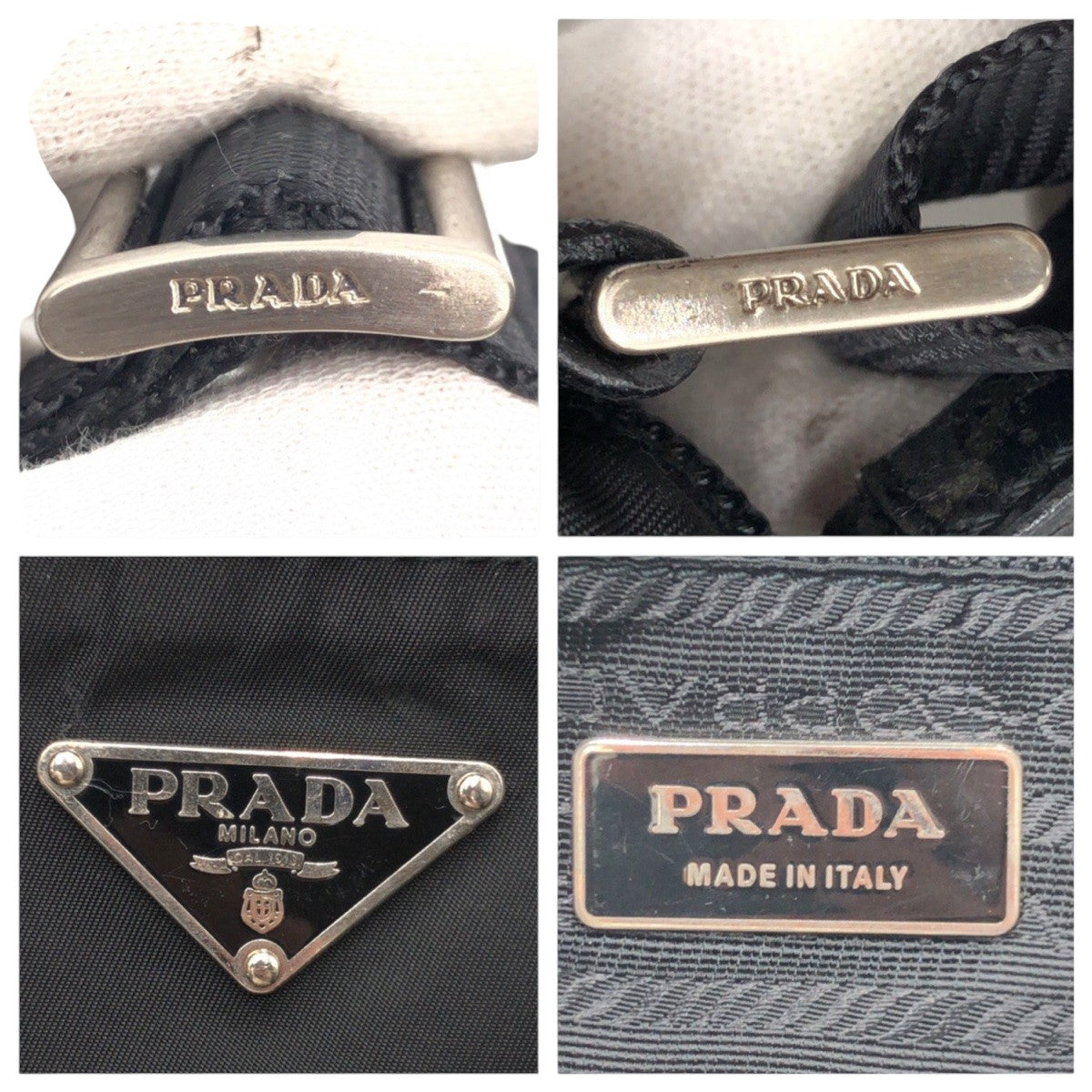 PRADA Shoulder Bag Nylon Black black Shoulder Bag Messenger Bag Unisex Test Triangular logo mens Used Authentic
