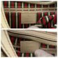 GUCCI Shoulder Bag 182489 GG canvas, leather White Brown Gold Metal Interlocking Women Used Authentic