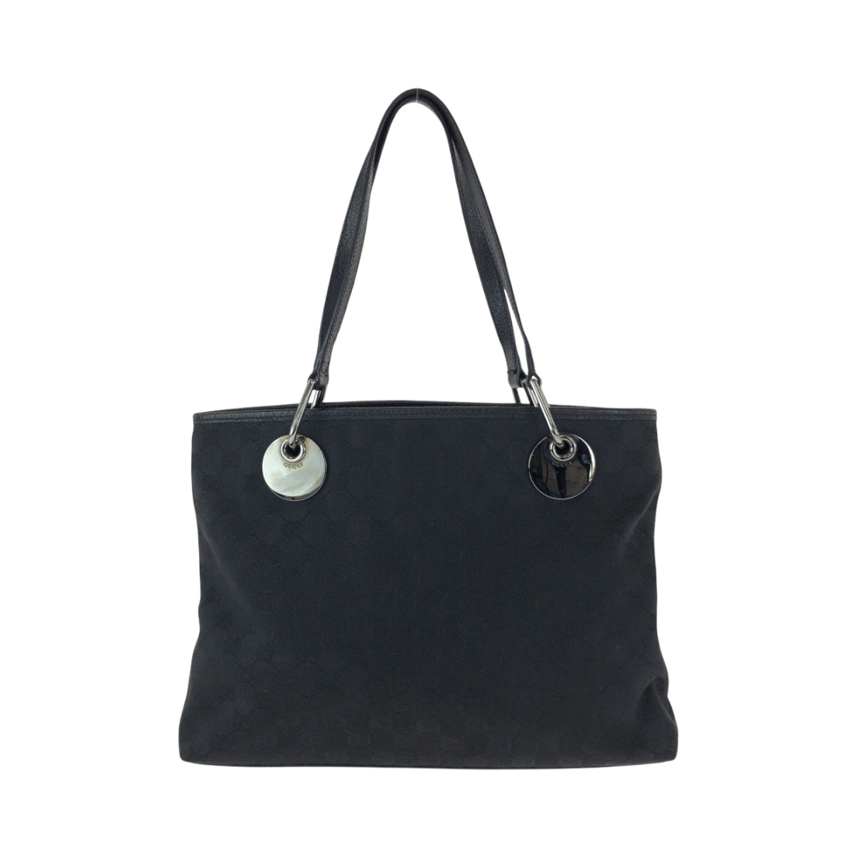 GUCCI Tote Bag 120837 GG canvas black Tote Bag Shoulder Bag Women Used Authentic