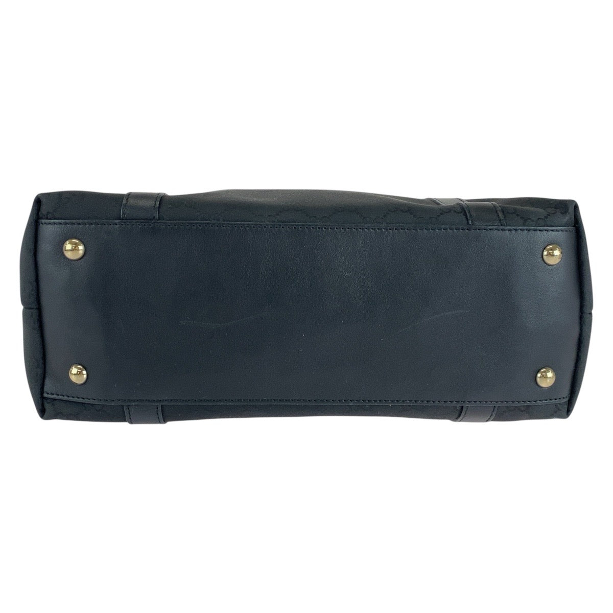 GUCCI Tote Bag 272399 GG canvas, leather Black GoldMetal Tote Bag Shoulder Bag Women Used Authentic
