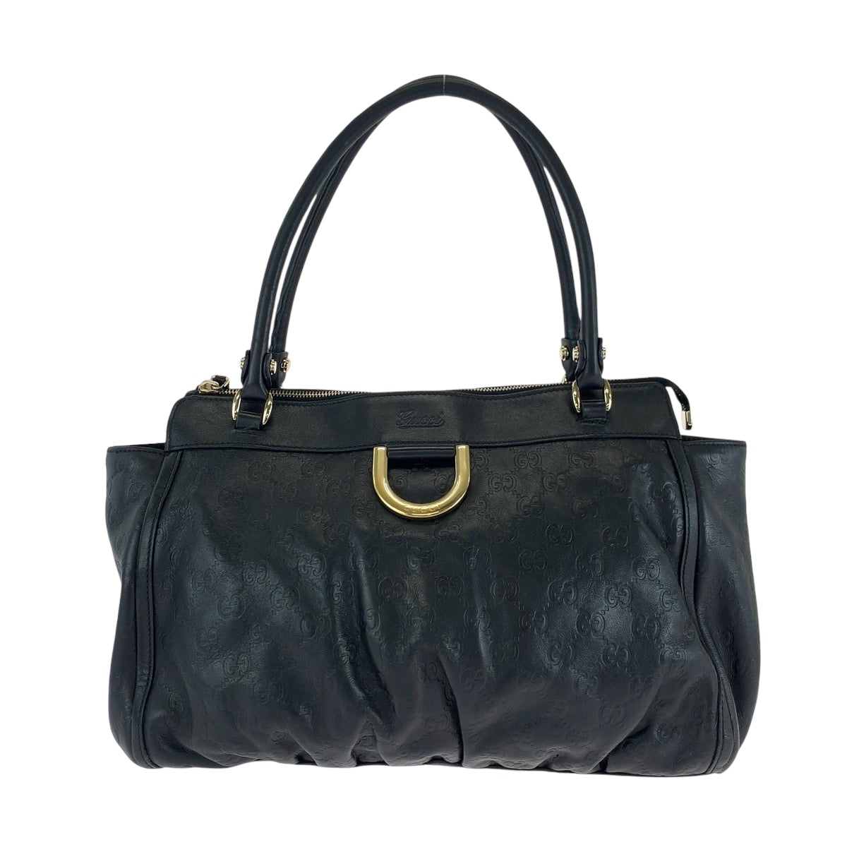 GUCCI Tote Bag 189831 leather black Tote Bag Shoulder Bag Abbey Women Used Authentic