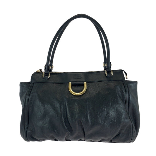 GUCCI Tote Bag 189831 leather black Tote Bag Shoulder Bag Abbey Women Used Authentic