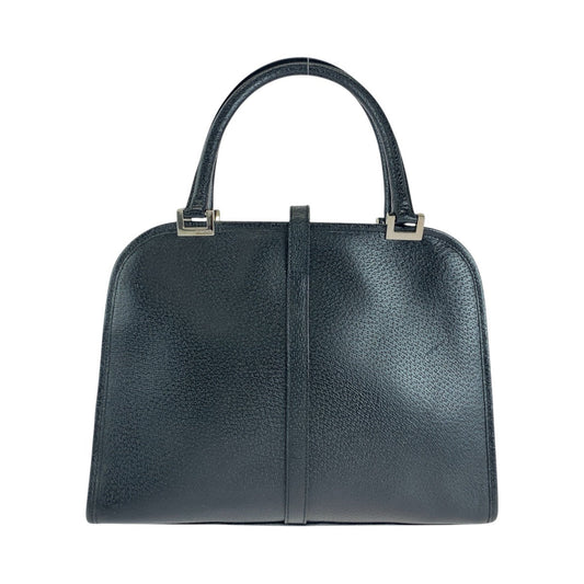 GUCCI Tote Bag 002 1071 leather Black SilverMetal Tote Bag handbag Jackie Women Used Authentic