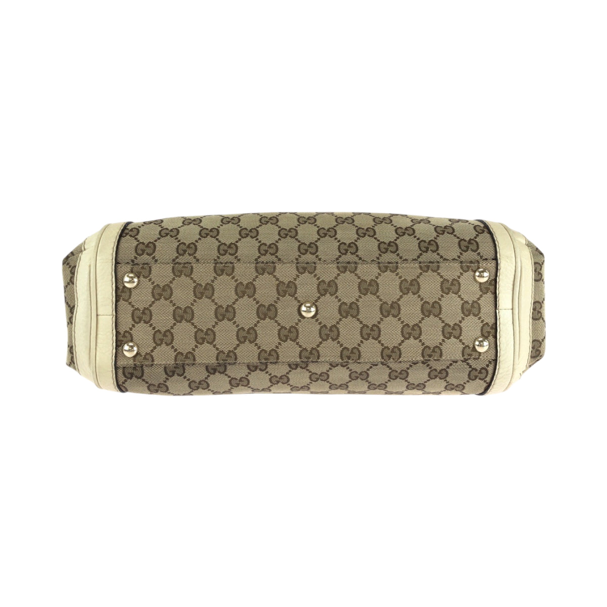 GUCCI Shoulder Bag 282300 GG canvas Beige Ivory Gold Metal Bella