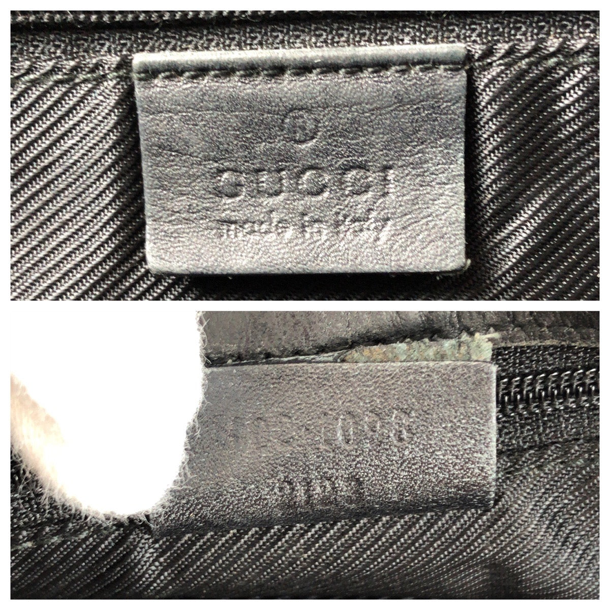 GUCCI Tote Bag 002 1098 GG canvas, leather Black GoldMetal Tote Bag Shoulder Bag Women Used Authentic