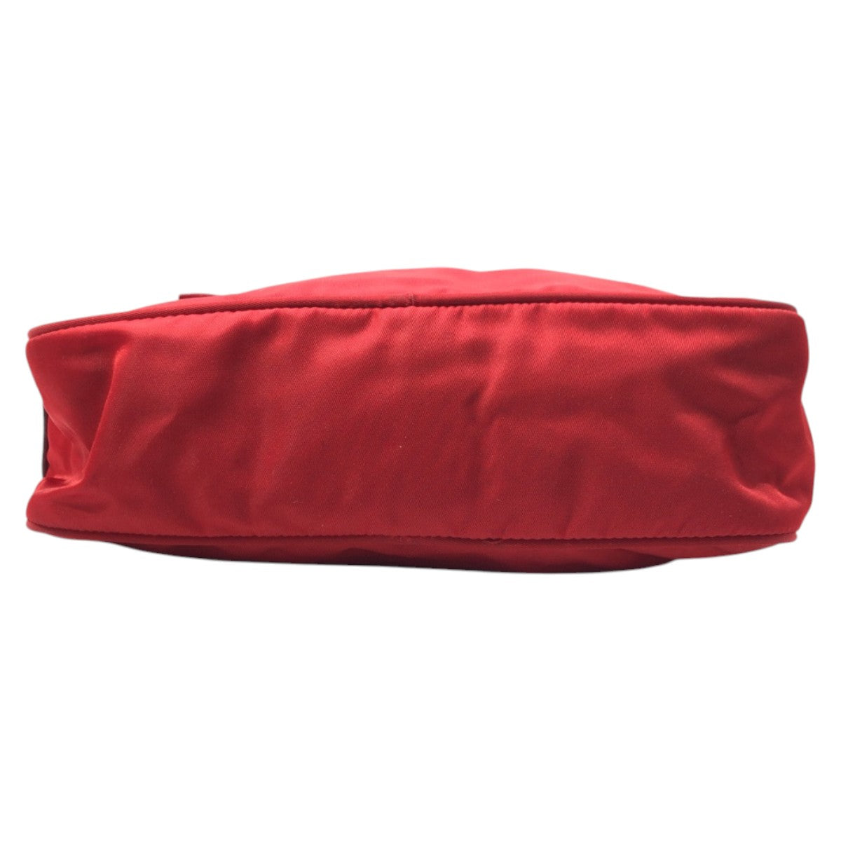 PRADA Shoulder Bag Nylon Red Test Triangular logo
