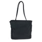 PRADA Tote Bag Nylon Black SilverMetal Tote Bag Shoulder Bag Test Women Used Authentic