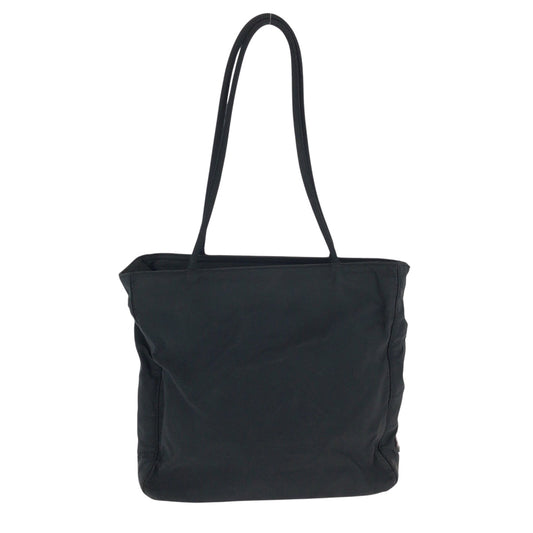 PRADA Tote Bag Nylon Black SilverMetal Tote Bag Shoulder Bag Test Women Used Authentic
