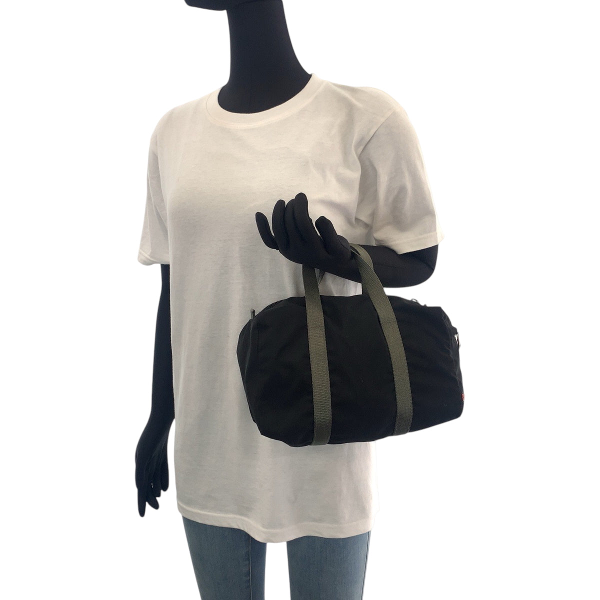 PRADA Boston Duffel bag Nylon Black Gray SilverMetal Boston Duffel bag Handbag Test PRADA Sports Women Used Authentic