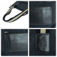 GUCCI Tote Bag 019 0402 GG canvas Black Beige SilverMetal Tote Bag Shoulder Bag Women Used Authentic
