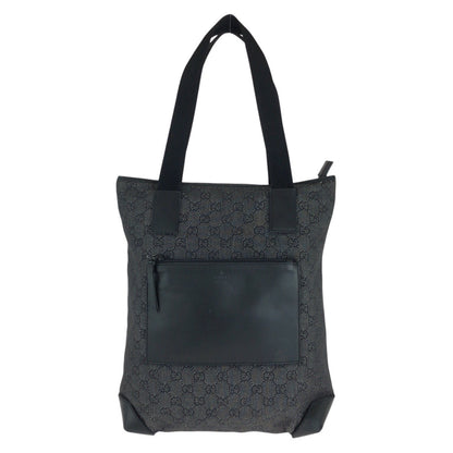 GUCCI Tote Bag 28892 GG canvas, leather Black black Tote Bag Shoulder Bag Women Used Authentic