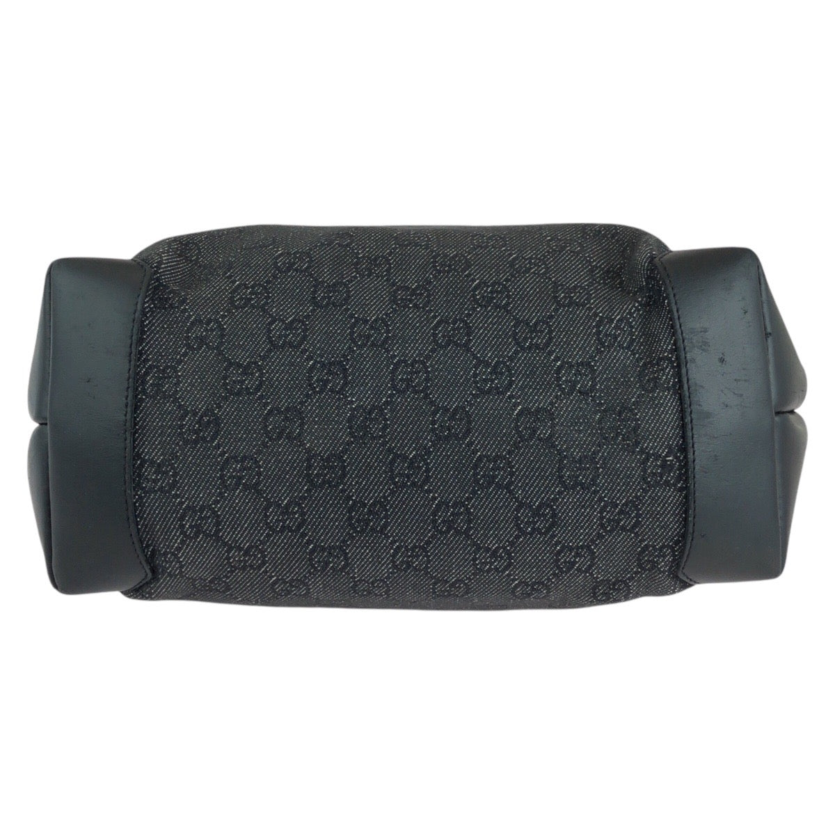 GUCCI Tote Bag 28892 GG canvas, leather Black black Tote Bag Shoulder Bag Women Used Authentic