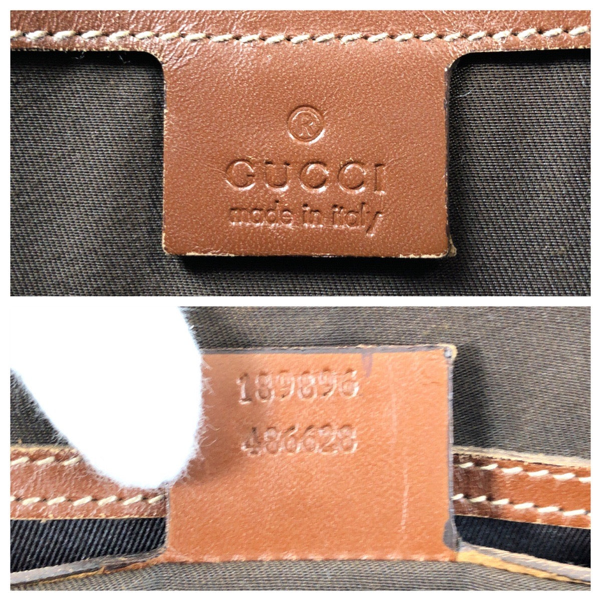 GUCCI Tote Bag 189896 GG Supreme canvas, leather Beige Ivory Brown Tote Bag Shoulder Bag Women Used Authentic