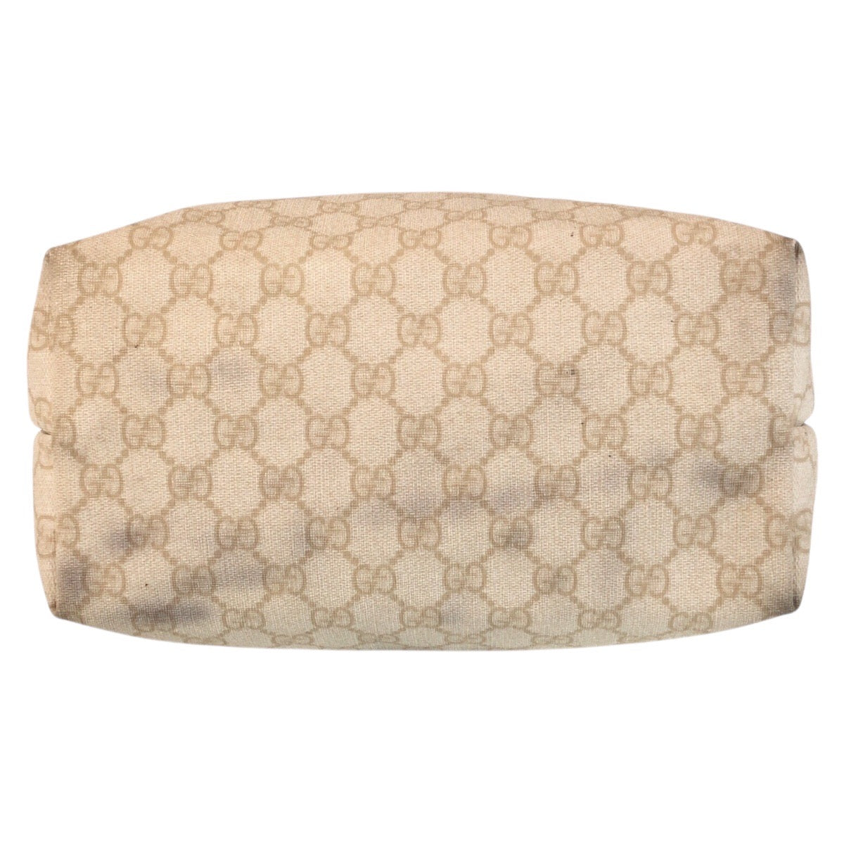 GUCCI Tote Bag 189896 GG Supreme canvas, leather Beige Ivory Brown Tote Bag Shoulder Bag Women Used Authentic