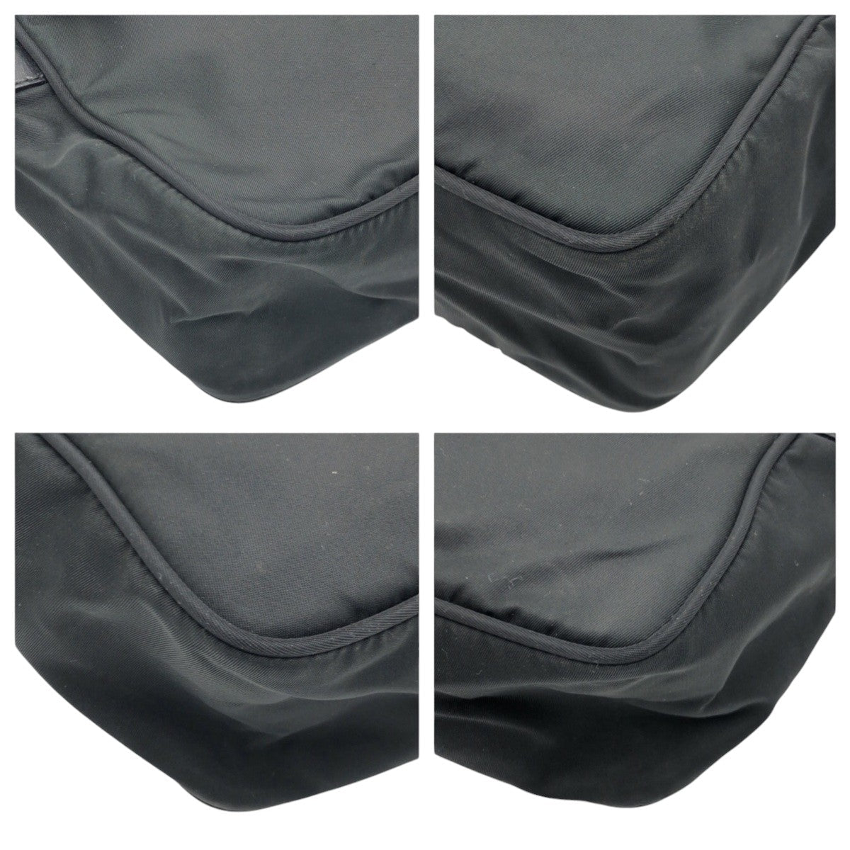 PRADA Shoulder Bag Nylon Black black Shoulder Bag Unisex Test Triangular logo mens Used Authentic