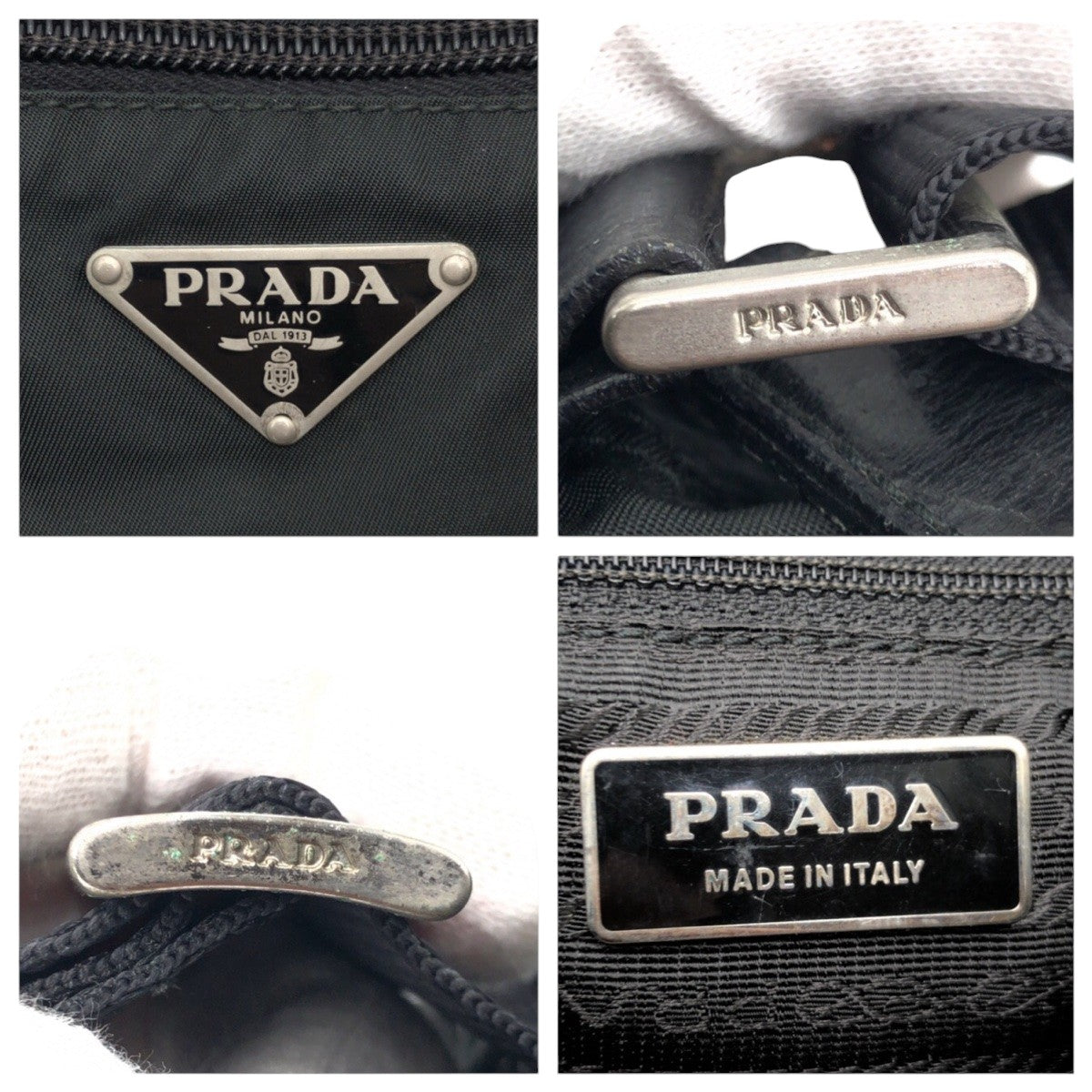 PRADA Shoulder Bag Nylon Black black Shoulder Bag Unisex Test Triangular logo mens Used Authentic
