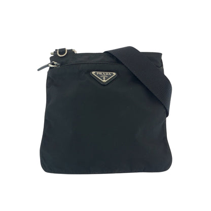 PRADA Shoulder Bag Nylon black Shoulder Bag Sacoche Unisex Test Triangle With logo mens Used Authentic