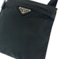 PRADA Shoulder Bag Nylon black Shoulder Bag Sacoche Unisex Test Triangle With logo mens Used Authentic