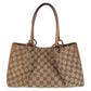 GUCCI Tote Bag 94898 GG canvas, leather Beige brown Tote Bag Shoulder Bag Women Used Authentic