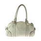 PRADA Handbag leather White SilverMetal Handbag Shoulder Bag Women Used Authentic