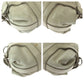 PRADA Handbag leather White SilverMetal Handbag Shoulder Bag Women Used Authentic