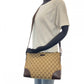 GUCCI Shoulder Bag 114273 GG canvas, leather Beige brown Crossbody Shoulder Bag Women Used Authentic