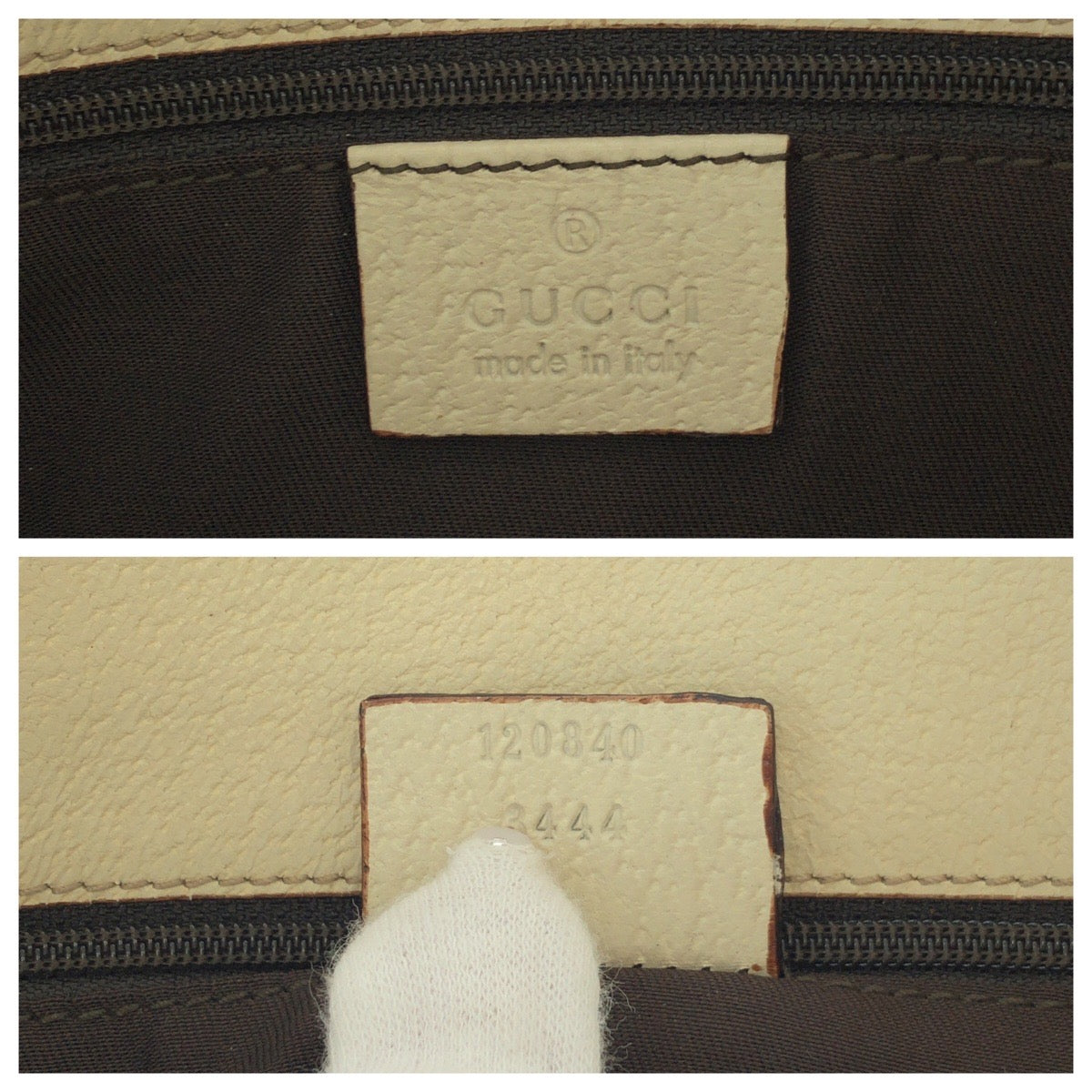 GUCCI Tote Bag 120840 GG canvas Brown Ivory Gold Metal Tote Bag Shoulder Bag Women Used Authentic