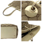 GUCCI Tote Bag 120840 GG canvas Brown Ivory Gold Metal Tote Bag Shoulder Bag Women Used Authentic