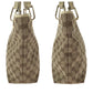 GUCCI Tote Bag 120840 GG canvas Brown Ivory Gold Metal Tote Bag Shoulder Bag Women Used Authentic