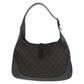 GUCCI Shoulder Bag 00963 GG canvas, leather Brown Silver Metal Shelly Line Jackie Women Used Authentic