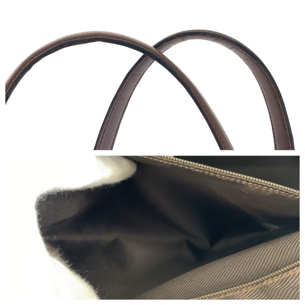 GUCCI Tote Bag 002 1122 GG canvas, leather Brown Gold Metal Tote Bag Shoulder Bag Unisex Women Used Authentic