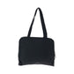 PRADA Tote Bag Nylon Black SilverMetal Tote Bag Shoulder Bag Test Triangle With logo Women Used Authentic