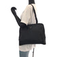 PRADA Tote Bag Nylon Black SilverMetal Tote Bag Shoulder Bag Test Triangle With logo Women Used Authentic