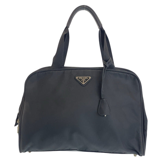 PRADA Tote Bag Nylon black Tote Bag handbag Test Triangle With logo Women Used Authentic