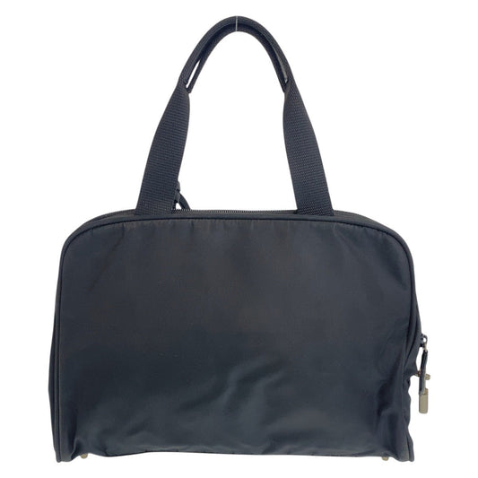 PRADA Tote Bag Nylon black Tote Bag handbag Test Triangle With logo Women Used Authentic