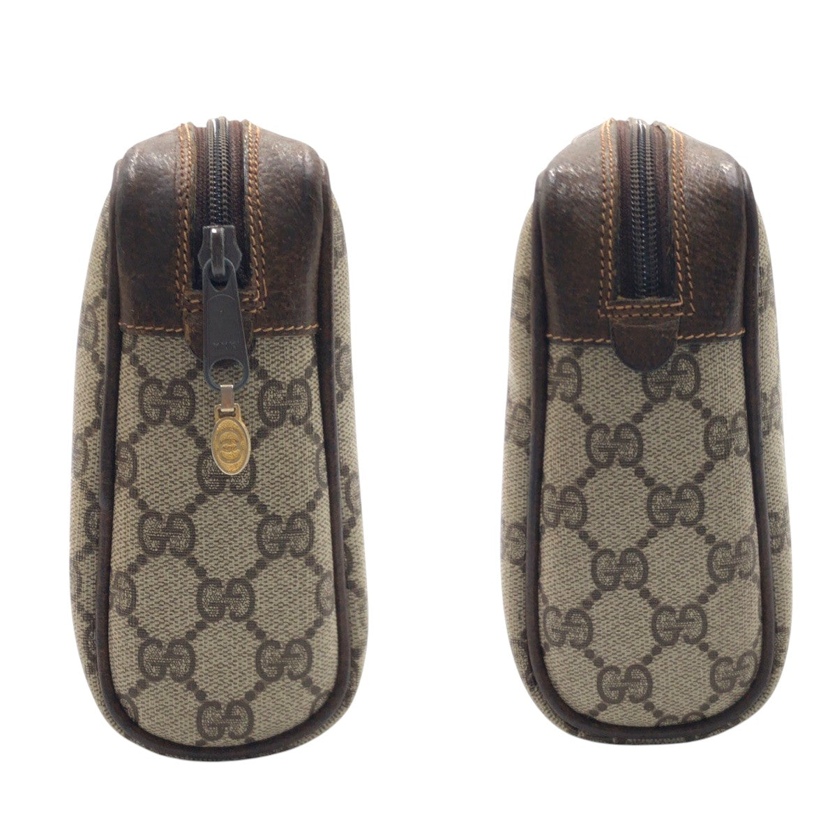 GUCCI Clutch bag 98 16 014 GG Supreme Canvas Brown Gold Metal Clutch bag, business bag, pouch, unisex Sherry line Women Used Authentic