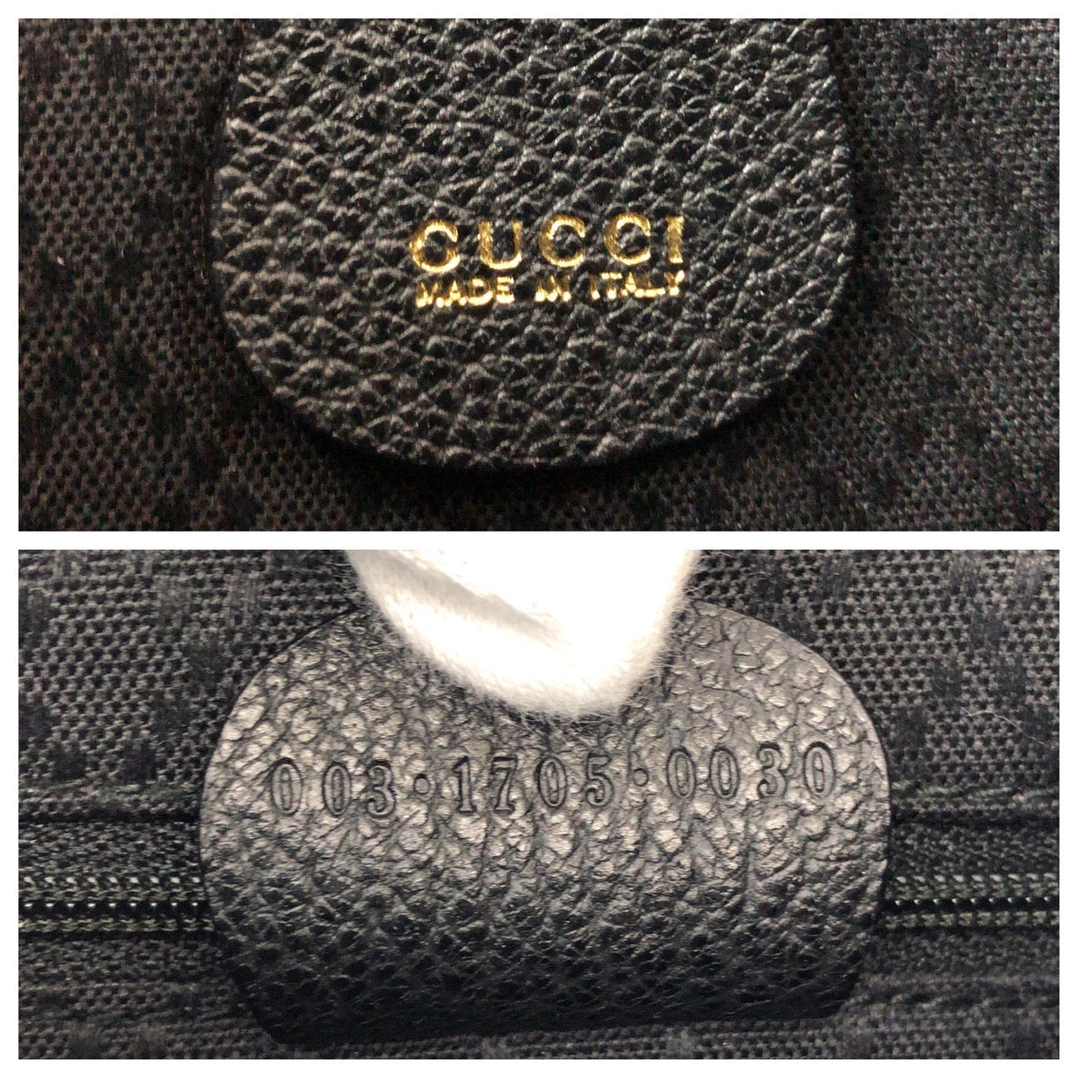 GUCCI Backpack 003 1705 Suede, Leather Black GoldMetal Backpack bag pack Bamboo Women Used Authentic