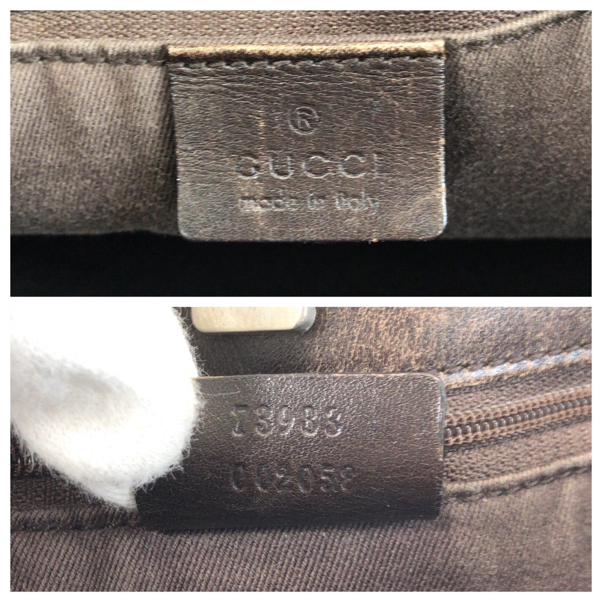 GUCCI Tote Bag 73983 GG canvas, leather Beige brown Tote Bag Shoulder Bag Women Used Authentic